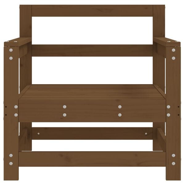 vidaXL Garden Chair Honey Brown Solid Pine Wood, Plywood Standard
