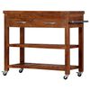 vidaXL Kitchen Trolley 39.4"x18.9"x35" Solid Wood Acacia