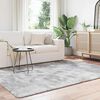 vidaXL Shaggy Rug Silver Grey Polyester 63 x 90.6 in Shaggy Rug