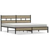 vidaXL Bed Frame Sonoma oak Steel, engineered wood Super King Bed Frame