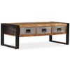 vidaXL Coffee Table Multicolour Solid reclaimed wood, steel legs