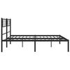 vidaXL Metal Bed Frame Black Powder-Coated Steel Full Metal Bed Frame