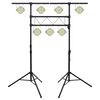 vidaXL Light Stand Black Steel Adjustable Height Height-Adjustable