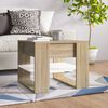 vidaXL Coffee Table White and Sonoma Oak Engineered Wood Small