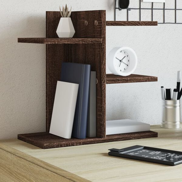 vidaXL Desk Organiser Brown Oak 16.5x8.5x16.5" Engineered wood