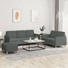 vidaXL Sofa Set Dark grey Fabric (100% polyester), metal, textilene, plywood