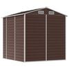 vidaXL Garden Shed Brown Galvanized Steel 75.2 x 84.6 x 78.0 in