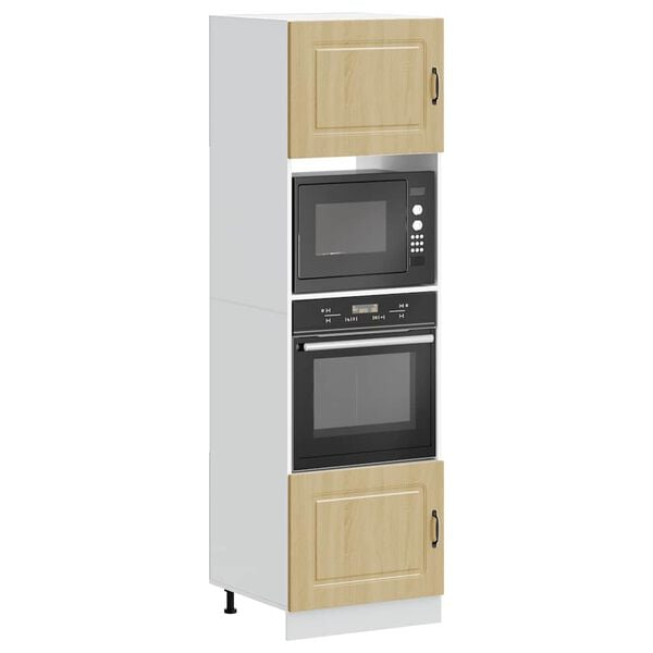 vidaXL Oven Cabinet Set of 2 Sonoma oak Engineered wood Compact