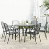vidaXL Garden Chair Set Anthracite Powder-coated steel Stackable