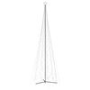 vidaXL Christmas Cone Tree Warm white Powder-coated steel Extra Tall