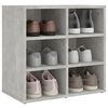 vidaXL Shoe Cabinet Set of 2 Concrete Grey Engineered Wood 19.7 in