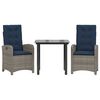 vidaXL Garden Dining Set Grey