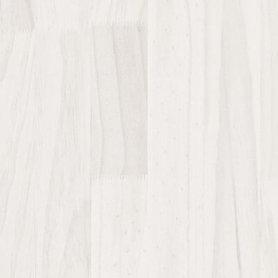 vidaXL 2-Tier Book Cabinet White 15.7"x11.8"x27.6" Solid Pine Wood