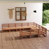 vidaXL Garden Lounge Set Honey brown Solid pinewood Medium Modular