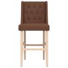 vidaXL Bar Chair Brown Solid rubber wood, fabric (100% polyester) Standard