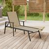 vidaXL Sun Lounger Cream Steel, Textilene 75.2 x 24.0 x 38.4 in