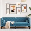 vidaXL Chesterfield Sofa with Bolsters 3-Seater Blue Velvet