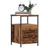 vidaXL Bedside Cabinet Old wood Engineered wood, metal Medium