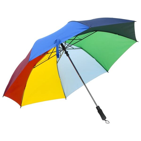 vidaXL Umbrella Multicolored Fabric (190T PG), metal, fiberglass Medium