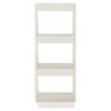 vidaXL Book Cabinet White Solid pine Medium Book Cabinet Rectangular