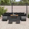 vidaXL Garden Sofa Set with Cushion with Storage Manual 10 pcs Black