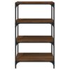 vidaXL Book Cabinet Brown oak Engineered wood, Steel