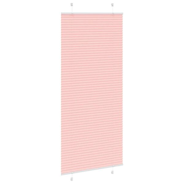 vidaXL Pleated Blind Pink 100% Polyester 37 x 79 in Adjustable Armrests