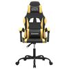vidaXL Gaming Chair Black and Gold Faux Leather
