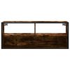 vidaXL TV Cabinet Smoked Oak Engineered wood, Metal Medium Modern