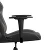 vidaXL Gaming Chair Black and Grey Faux Leather One Size Swivel