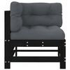 vidaXL Corner Sofa Black, Anthracite Solid pine wood, Oxford fabric Large