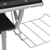 vidaXL Craft Desk Black and Grey Engineered Wood, Powder-Coated Steel