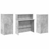 vidaXL Reception Desk Concrete Grey Engineered Wood Large Reception Desk