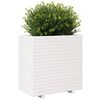 vidaXL Garden Planter White Solid pine wood Medium Planters