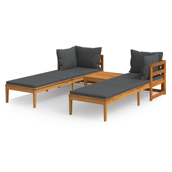 vidaXL Garden Lounge Set Dark grey