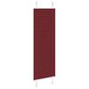 vidaXL Pleated Blind Bordeaux Red 100% Polyester 17.7x39.4 in