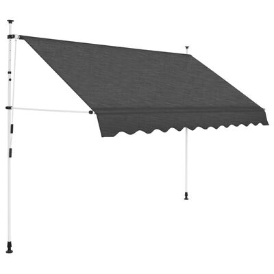 vidaXL Manual Retractable Awning 118.1" Anthracite