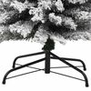 vidaXL Fake Xmas Tree Green with White Snow Flocking PVC, Steel Slim