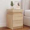 vidaXL Bedside Cabinet Set of 2 Sonoma Oak Engineered wood