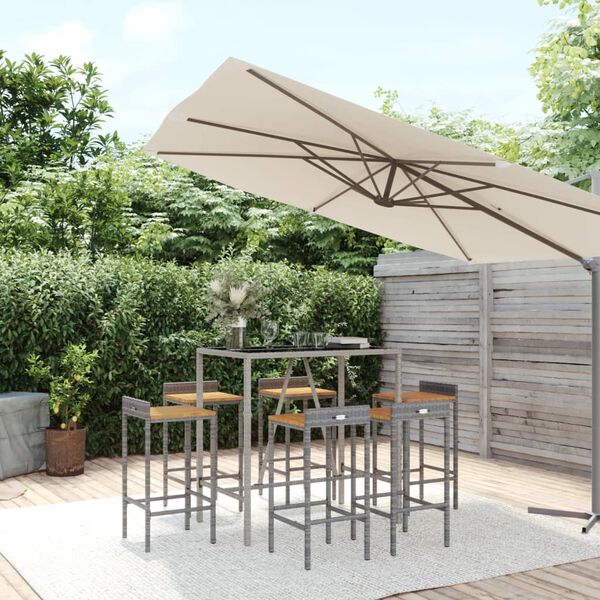 vidaXL Garden Bar Set Grey