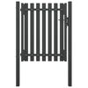 vidaXL Garden Fence Gate Steel 39.4x39.4" Anthracite