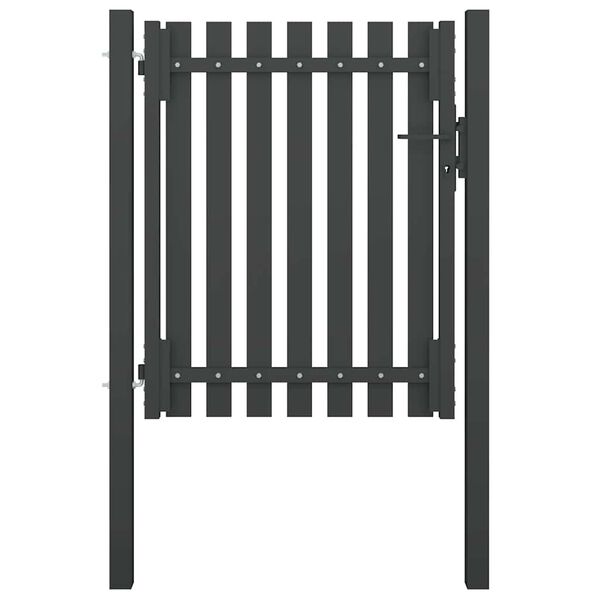 vidaXL Garden Fence Gate Steel 39.4x39.4" Anthracite