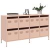 vidaXL Sideboard Pink Cold-rolled Steel Medium Sideboard Rectangular