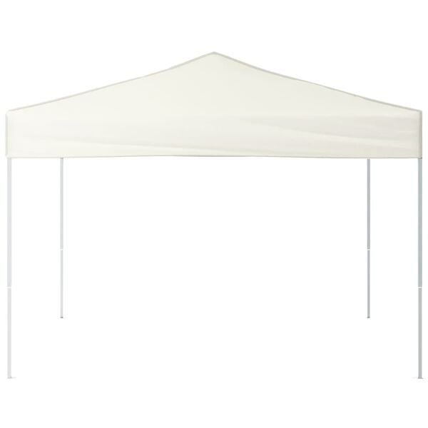 vidaXL Party Tent Cream 210D Oxford fabric with silver coating, steel frame
