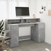 vidaXL Desk Concrete grey Engineered wood Standard Desk Rectangular