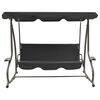 vidaXL Swing Bench Anthracite PVC-coated fabric, powder-coated steel