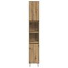 vidaXL Bathroom Cabinet Artisan oak Engineered wood, iron Tall and narrow