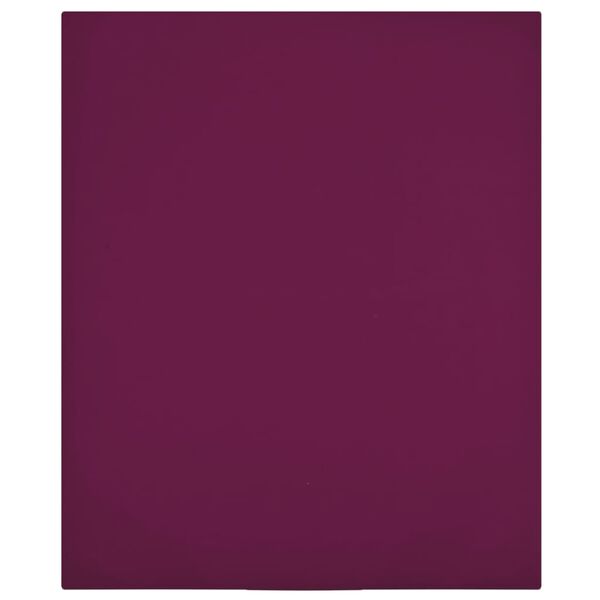 vidaXL Jersey Fitted Sheet Set of 2 Bordeaux 100% cotton 70.9 x 78.7 in