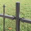 vidaXL Garden Fence 3 pcs Grey 66.93 x 88.58 in Powder-Coated Steel