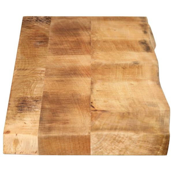 vidaXL Table Top Natural Mango Solid Mango Wood 63 x 15.7 x 1.0 in